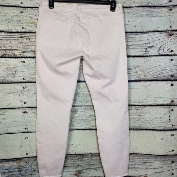 Silver Jeans Co. Most Wanted Skinny White Distressed Raw Hem W33 L27 - Picture 5 of 9